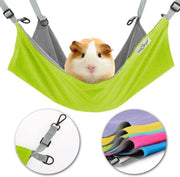 HOMEYA Small Animal Guinea-Pig Hanging Hammocks Bed Pet Cage Hammock for Ferret Cat Rat Chinchilla Hamster Cavy Degu Cozy Activity Fun Toy-Green